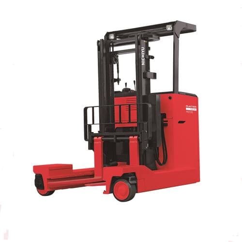 Stand on reach truck